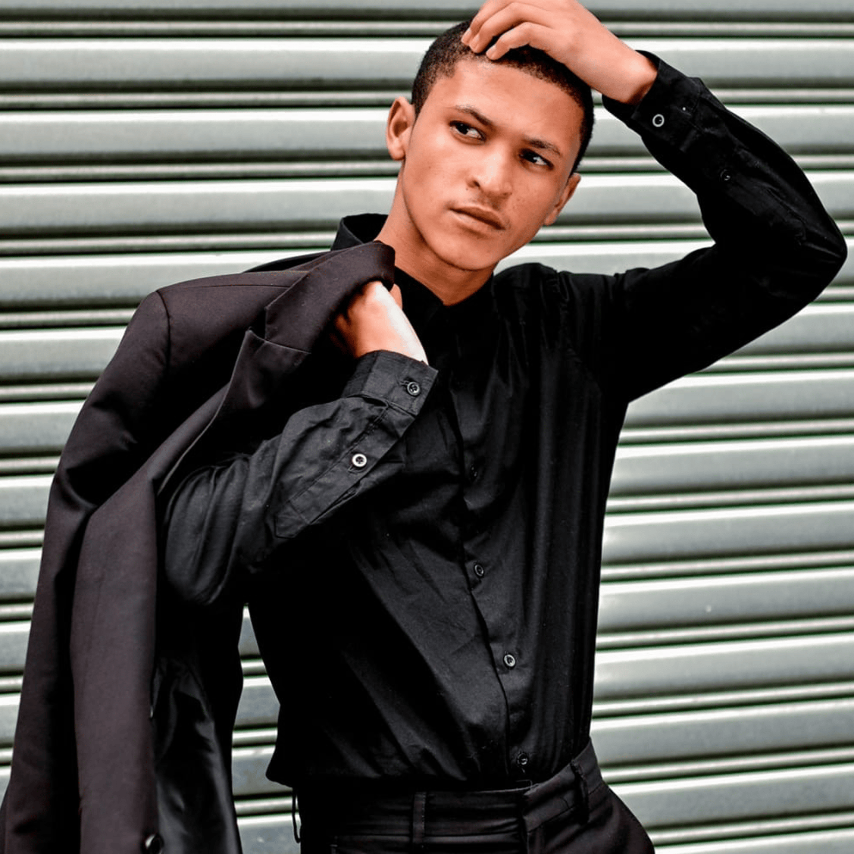 man lying back having a traditional wet shave